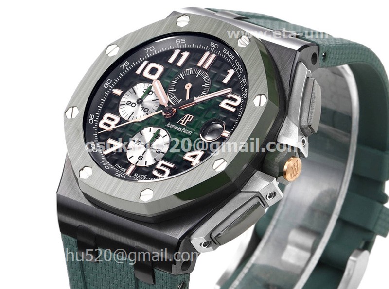 AP Royal Oak Offshore Green Ceramic Novelty 44mm Uhren 1：1 Kopie