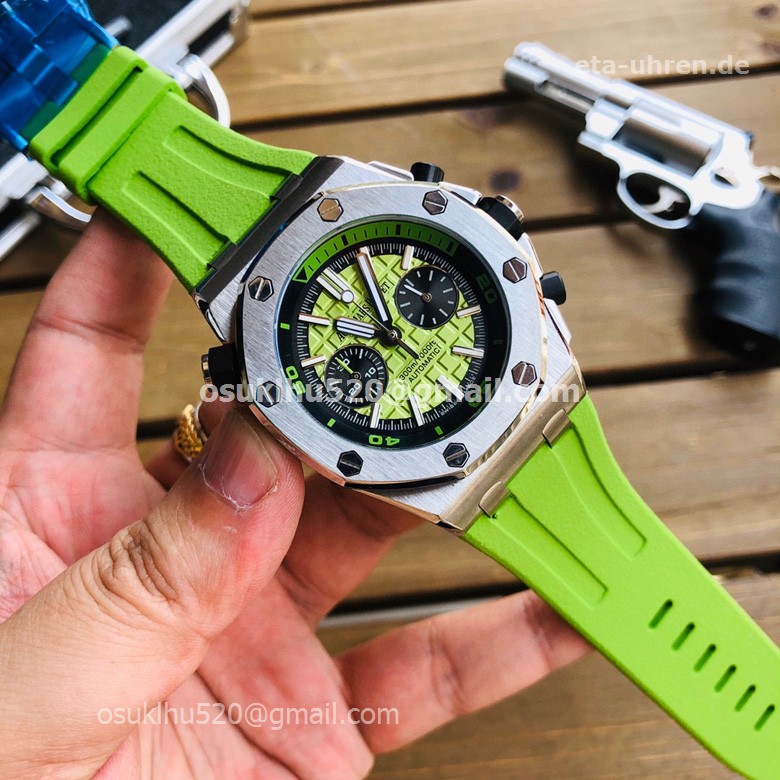Audemars Piguet Royal Oak 42mm Quartz Uhren grünes Zifferblatt