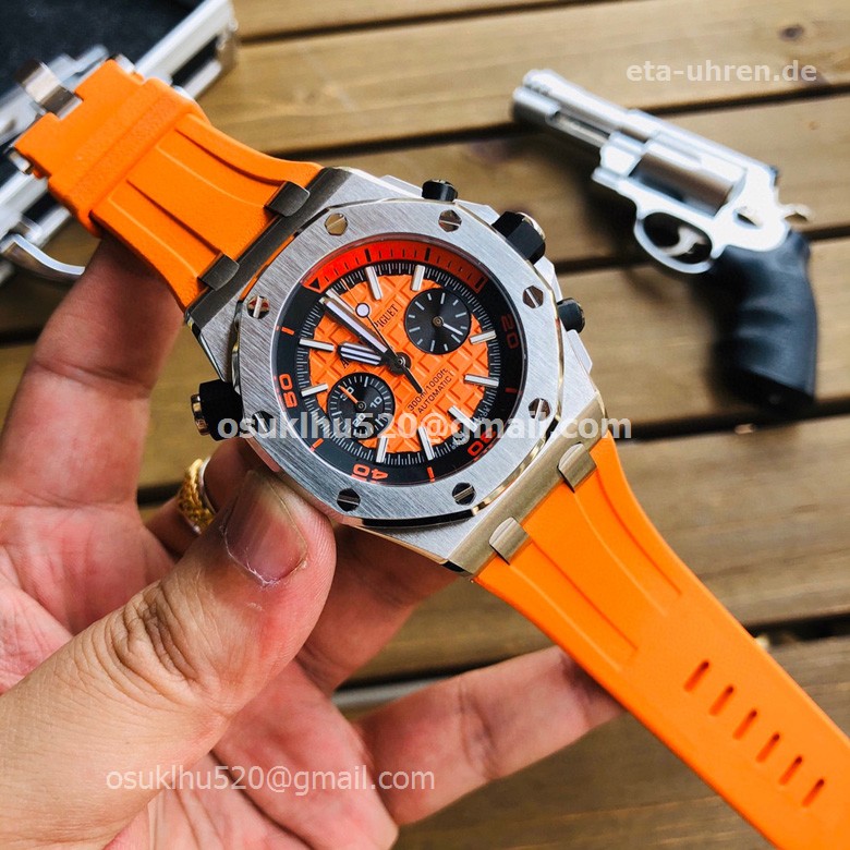 Audemars Piguet Royal Oak 42mm Quartz Uhren Orange Zifferblatt