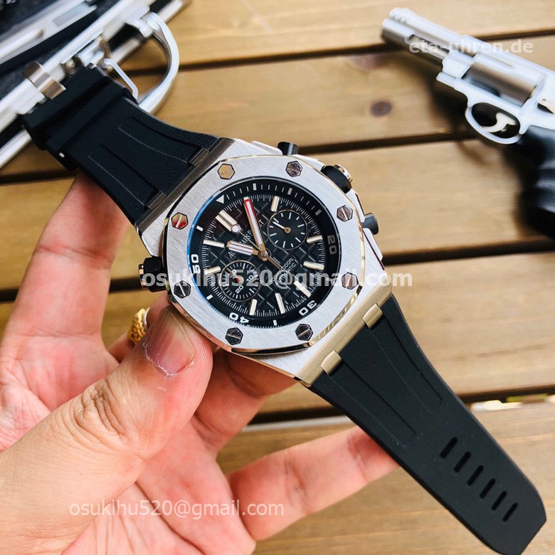 AP Royal Oak 42mm Quartz billige uhren schwarzes Gesicht