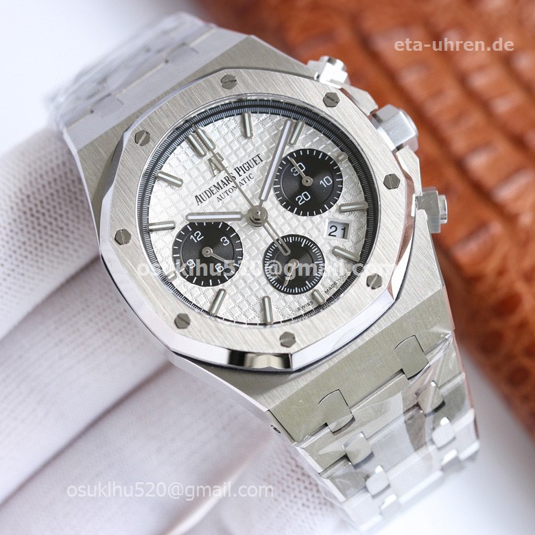 AP Royal Oak Chronograph 41mm Panda-Zifferblatt Stahlarmband
