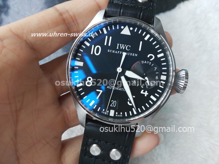 replica iwc big pilot Power Reserve Asia 25J Schwarzes Leder