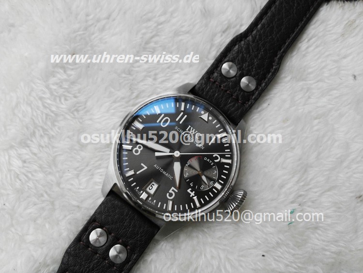 iwc replica watches Classic Big Pilot Stahl schwarzes herren