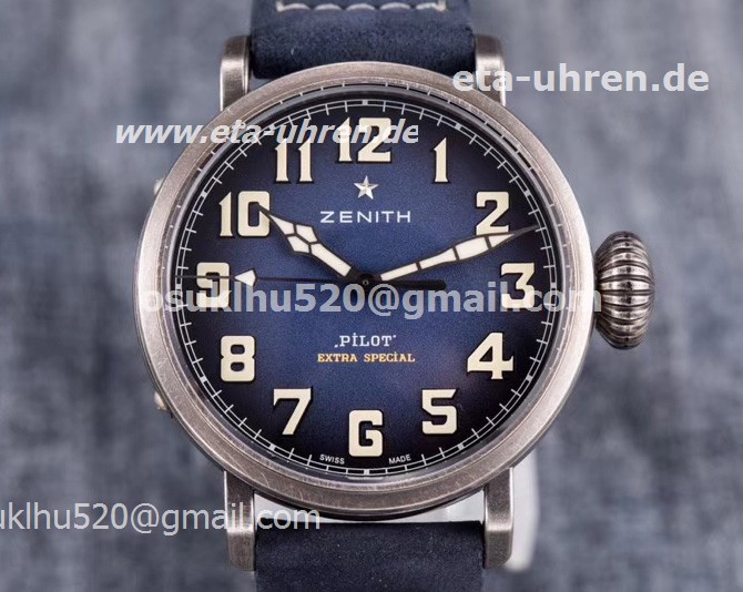 Zenith Pilot Type 20 Extra Special Uhren Blaues Zifferblatt