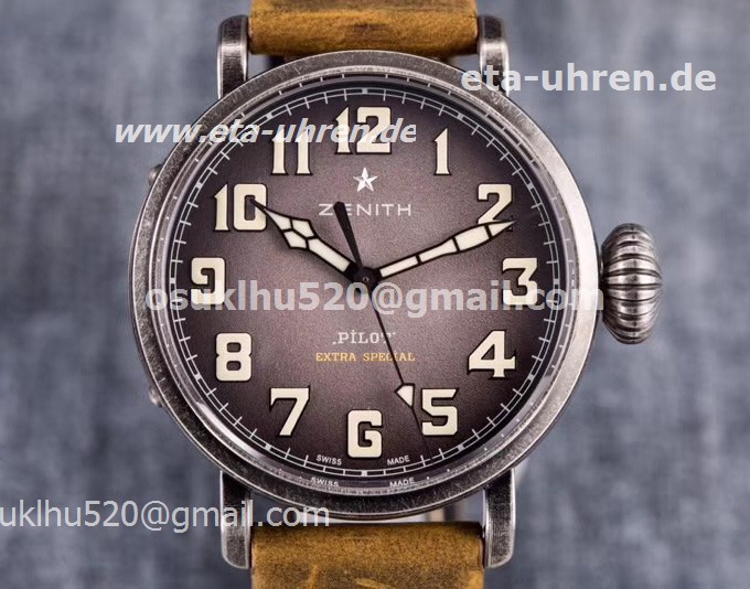 Zenith Pilot Type 20 Extra Special Uhren graues Zifferblatt