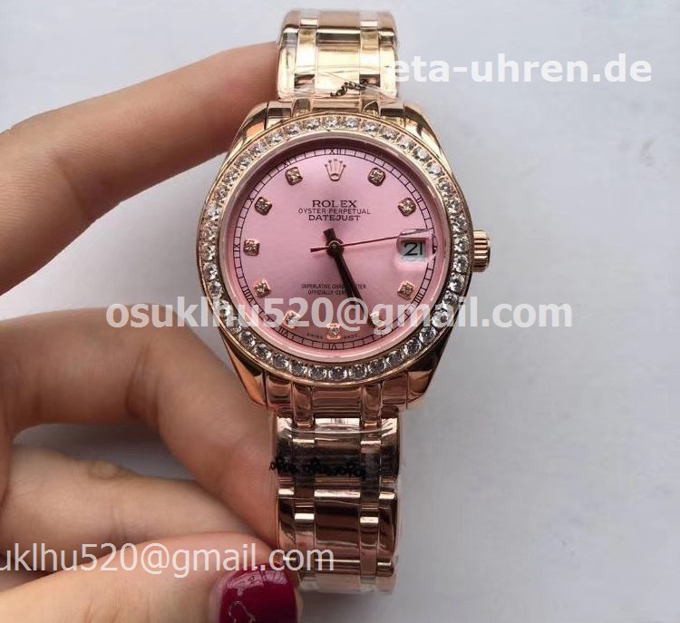 Rolex Datejust Lady Pearlmaster 34 Rotgold Diamant Lünette