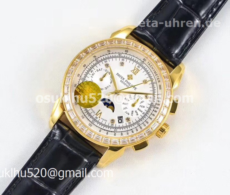 Patek Philippe Perpetual Calendar Automatic Yellow Gold Und Diamanten Lünette Patek Philippe Perpetual Calendar Automatic Yellow Gold Und Diamanten Lünette