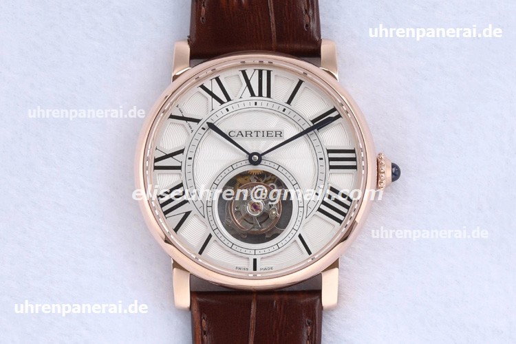 Rotonde De Cartier Flying Tourbillon W1556216 Rosegold / Leather