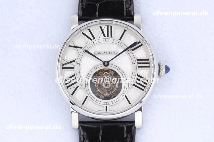 Rotonde De Cartier Flying Tourbillon W1556215 Stahlgehäuse / Leather