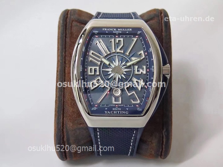 Franck Muller Vanguard 45 Stainless Steel Blue Automatic