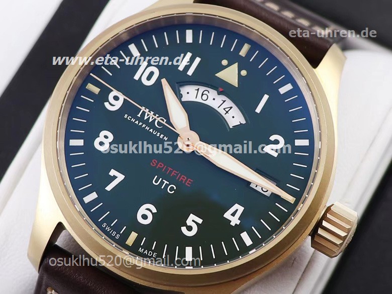 IWC Pilot’s Uhren UTC Spitfire Mj271 Bronze/Titanium Leather