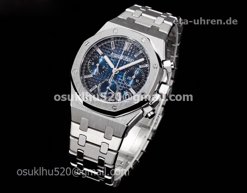 AP Royal Oak 38mm Le Brassus uhren Blue Automatic Chrongraph 1:1 SS