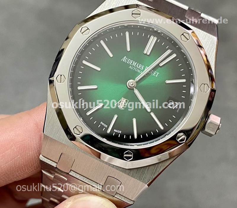 AP Royal Oak Jumbo 39mm Smoked Green Dial Stahlarmband