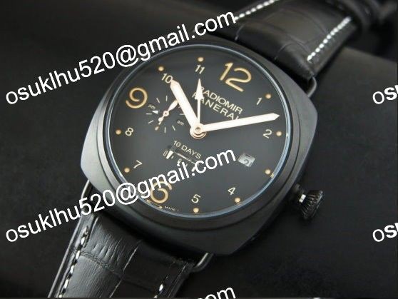 panerai Pam496 Radiomir 10 days GMT PVD/Schwarz Leder Asian 23J