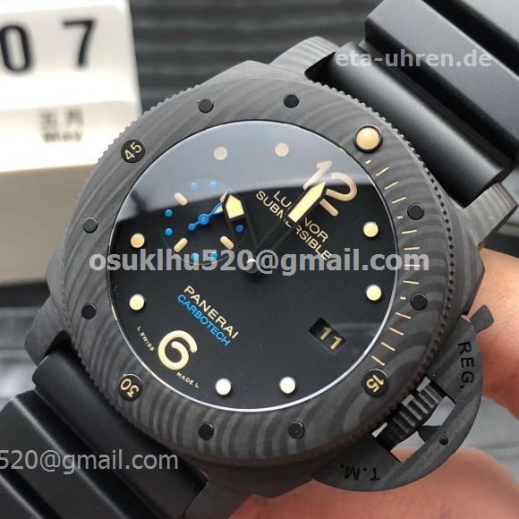 Panerai PAM616 Submersible Carbotech Schwarzes Arabisch/Punktnummern