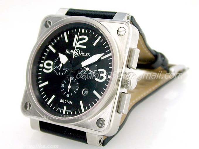 Bell & Ross BR 01-94 replica Chrono stahl Black Swiss