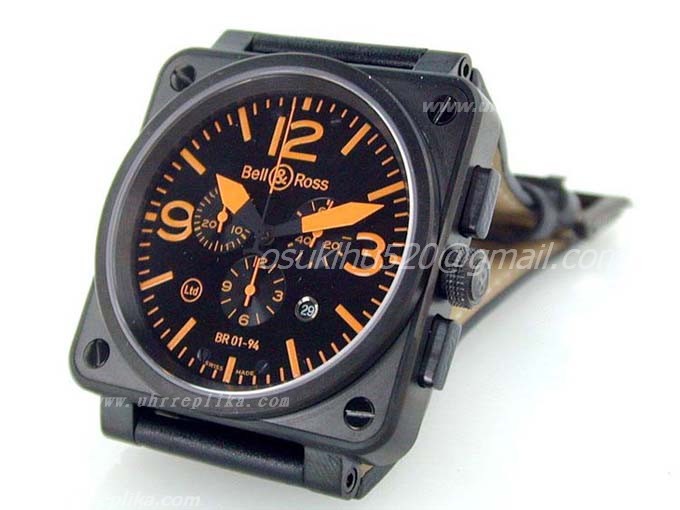 Fakes uhren Bell & Ross BR 01-94 Chrono PVD Black Orange