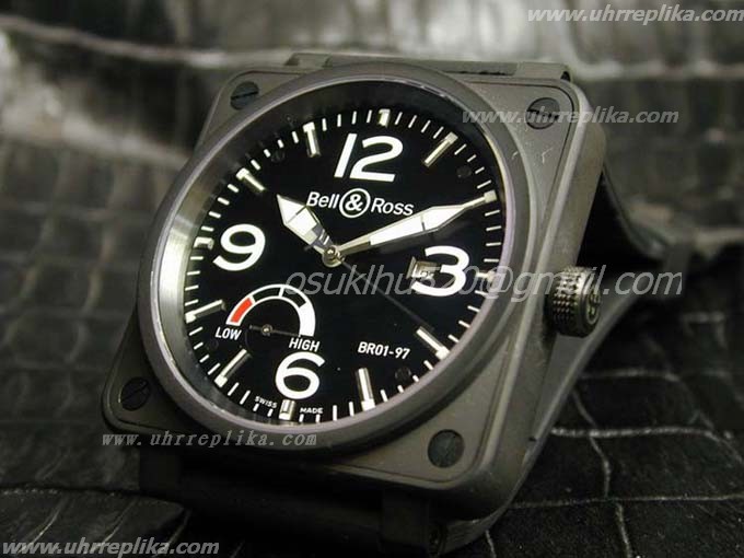 Bell & Ross BR 01-97 replica Power Reserve PVD Black Bell & Ross BR 01-97 replica Power Reserve PVD Black