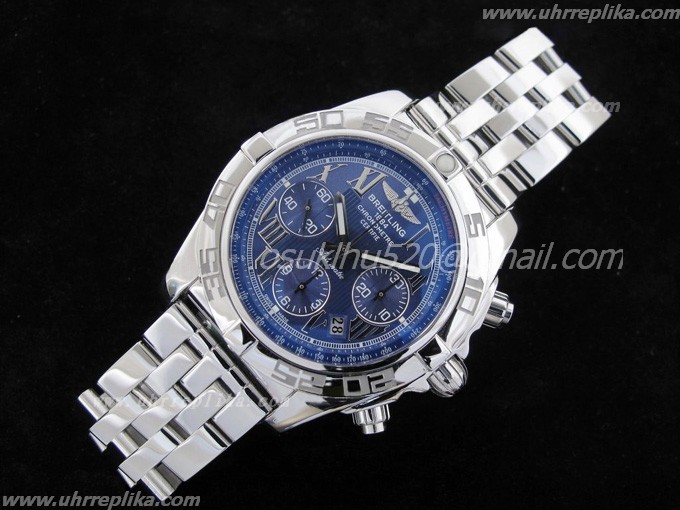 breitling imitate kaufen Chronomat B01 V1 Edelstahl Riviera Blaues Zifferblatt on Bracelet