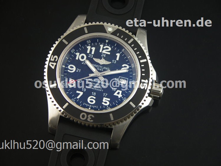 Breitling Superocean II Automatic Uhr Black dial Rubber Band Breitling Superocean II Automatic Uhr Black dial Rubber Band