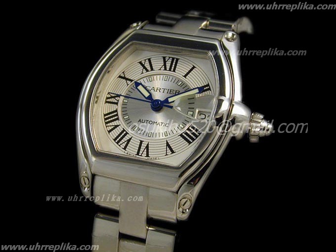 cartier fake uhren Roadster Edelstahl Silver Swiss Eta men