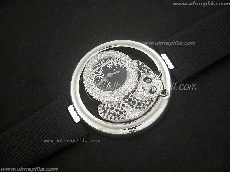 Cartier Pasha replica Panda Diamanten Black ETA Quartz