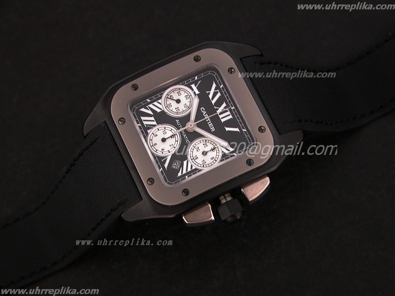 Cartier Santos replica 100 W2020005 Chrono PVD/Titanium Mens Sport