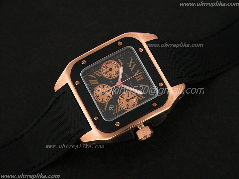 Cartier Santos replica uhren 100 Ref.W2020003 Chrono Rubber 41mm