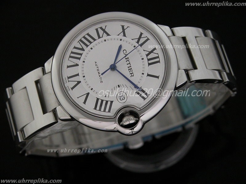 Balon Bleu white Mens Cartier replica Swiss ETA 2824
