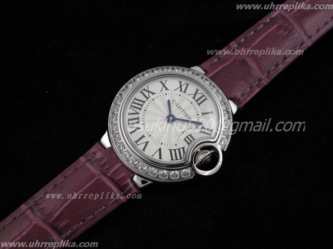 Cartier Ballon Bleu replica Ladies Purple Lederarmband
