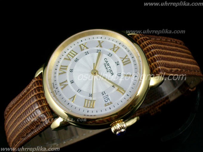 Cartier Paris men automatic silver yellow gold ETA