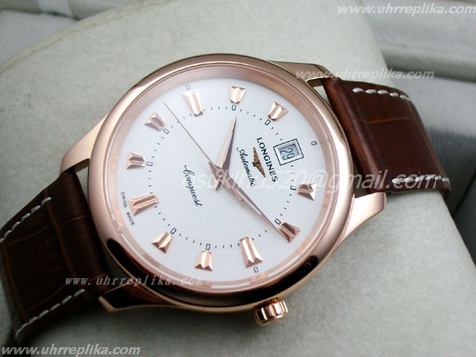 longines conquest rotgold vintage men automatic Weiss