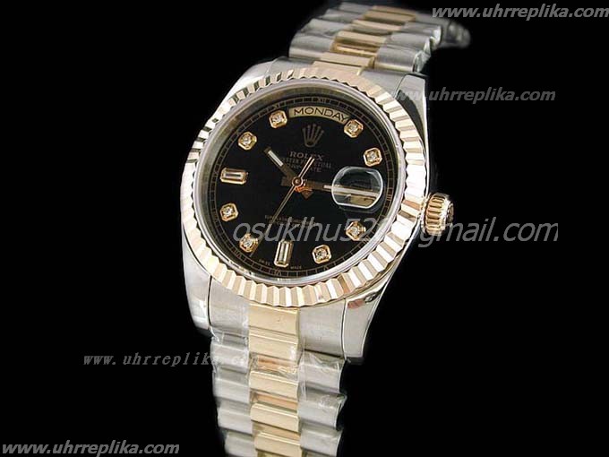 Rolex fake herren DayDate Schweiz Diamanten Pres Swiss ETA