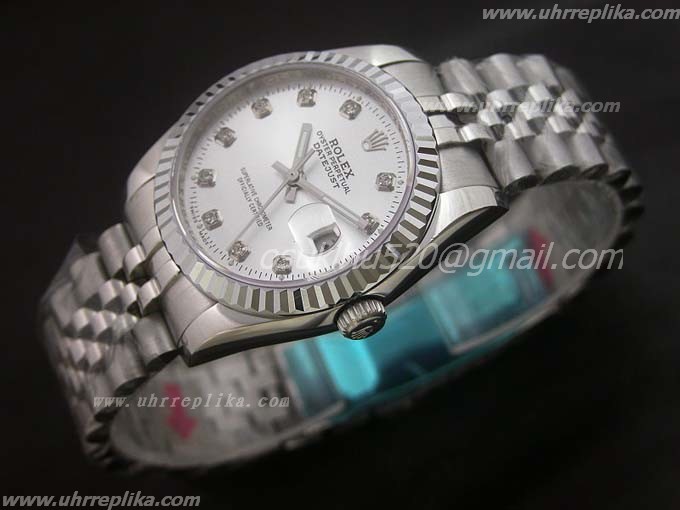 rolex DateJust uhren kopien weiß diamanten Weiß 36mm