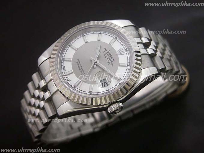 Rolex kopie uhren 116234SRSJ DateJust grey weiß herr 36mm