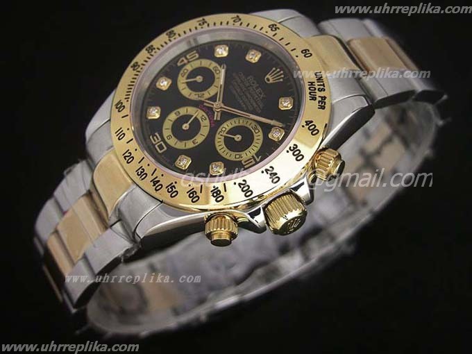 Rolex daytona replica automatikuhr 116523bkd schwarzes Zifferblatt