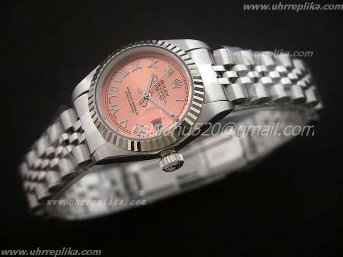 rolex replica DateJust pink roman damen 26mm