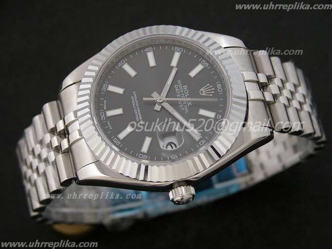 rolex Fälschung uhren Grey Face DateJust 2 41mm Swiss 2836-2 Auto