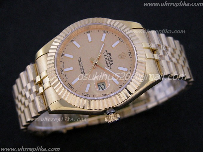 rolex Fälschung uhren Gold DateJust 2 41mm Rose Gold