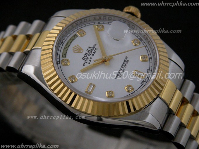 rolex replicas uhren daydate 2 41mm Swiss 2836 Weiß 118239