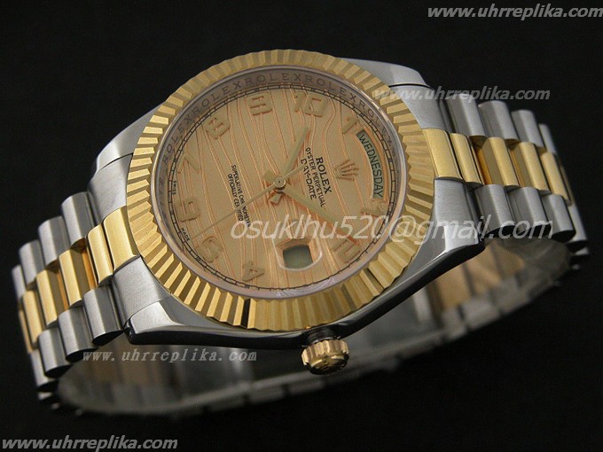 Rolex DayDate 2 replica 41mm herr replica uhren Golden Face DayDate