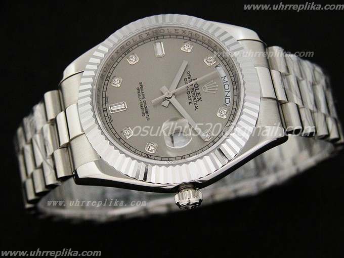 Rolex daydate replica uhren weiss eta grey