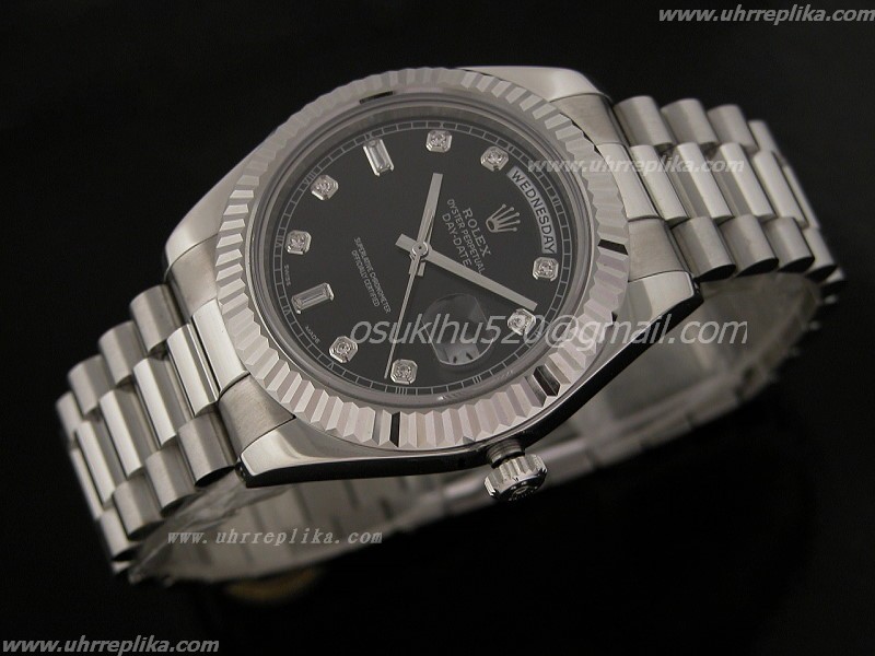 rolex Day-Date II Mens Rolex Swiss ETA 3156 Red Gear 41mm