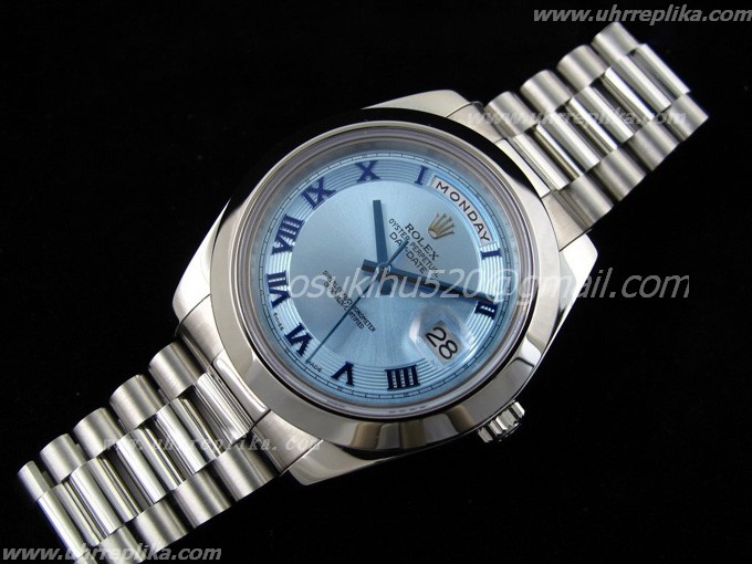 rolex Day-Date II replicas Ice-Blaues Roman Concentric 3156