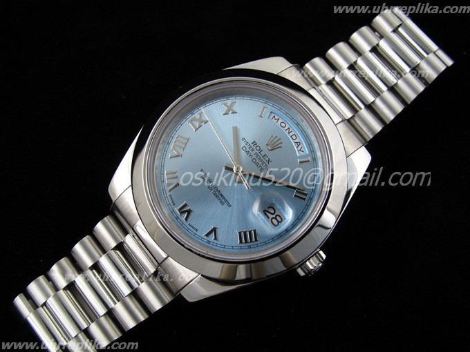 rolex Day-Date II replica armbanduhren Ice-Blaues Roman 3156