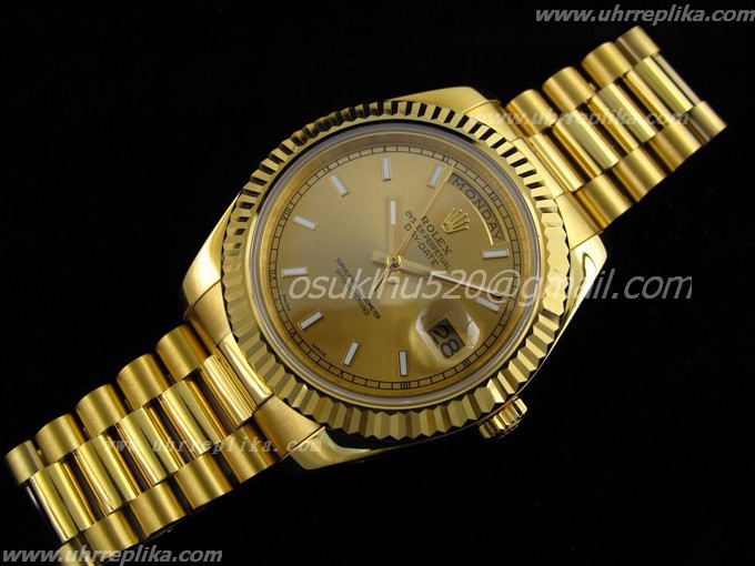 rolex Day-Date II replikate uhren Yellow Gold Gold 3156