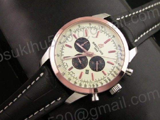 Breitling Transocean Chronograph 35MM TT Rosegold Quartz Panda Zifferblatt