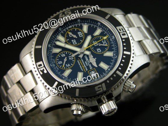 Breitling Superocean chronograph II gelb Version 44 Stahl Armband