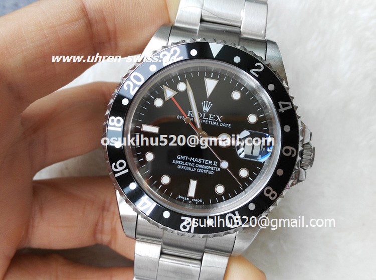 Rolex GMT-Master II Fälschung uhren Schwarze Lünette