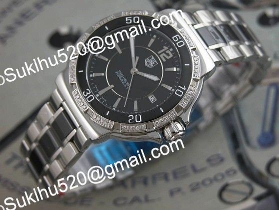 Tag Formula 1 schwarz Keramik 37MM Damenuhr Diamant Lünette Quartz